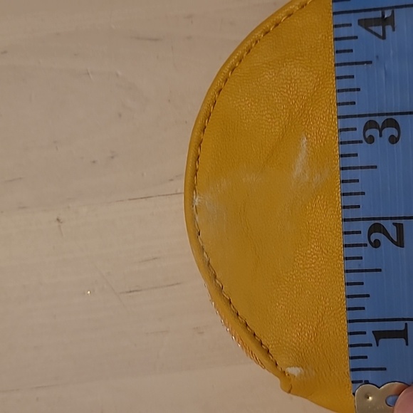 Y2K Unbranded Faux Leather Mustard Yellow Floral Wristlet - Picture 4 of 10